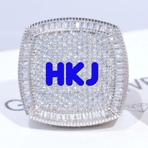 CUSTOM LETTER 3D ICED RING