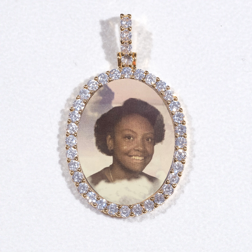 3D Oval Custom Picture Pendant