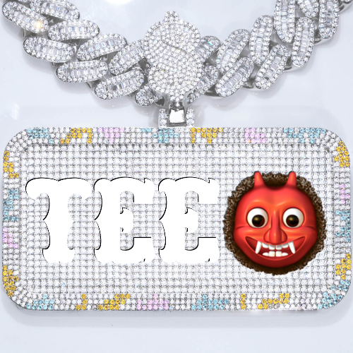 CUSTOM LETTER NECKLACE 3D COLORFUL SQUARE