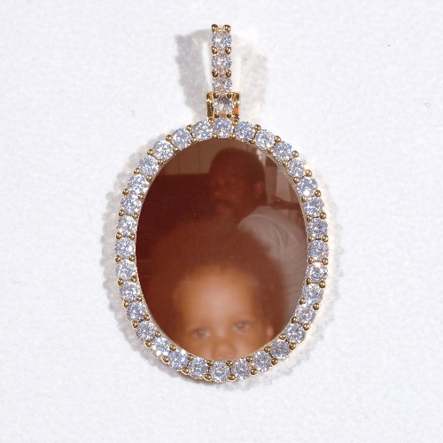 3D Oval Custom Picture Pendant