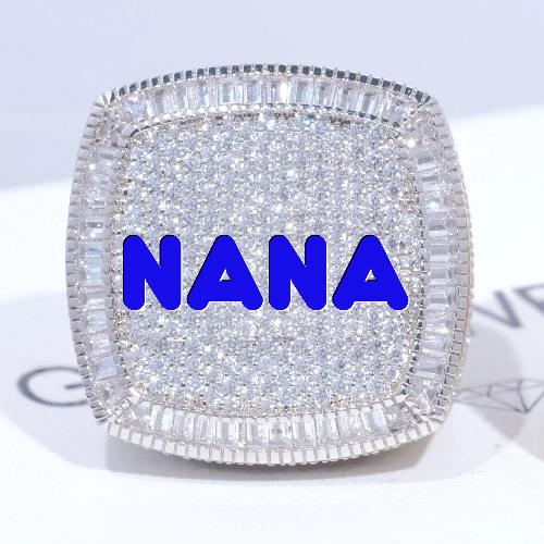 CUSTOM LETTER 3D ICED RING