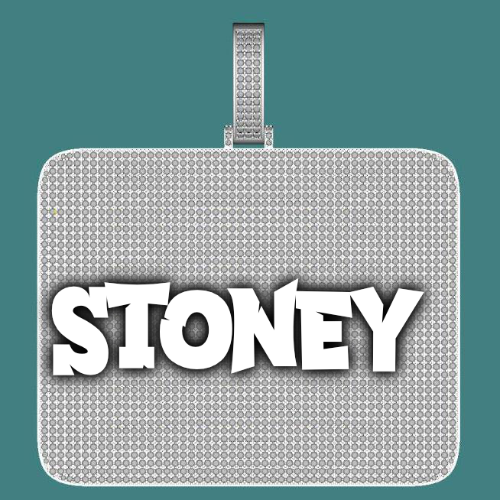 CUSTOM LETTER NECKLACE 3D BIG SQUARE