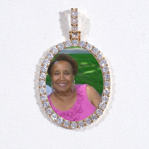 3D Oval Custom Picture Pendant