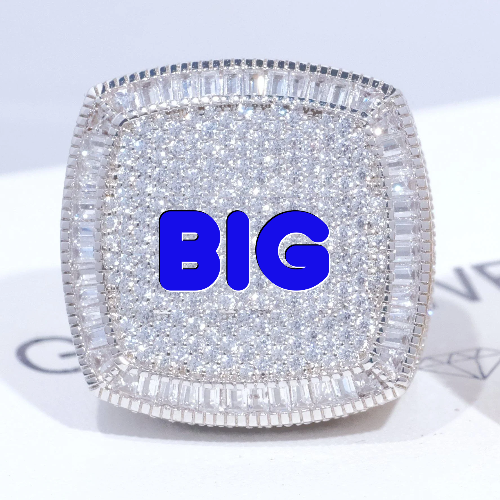 CUSTOM LETTER 3D ICED RING