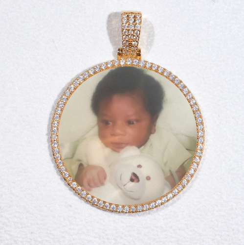MEDIUM 3D CIRCLE CUSTOM PICTURE PENDANT