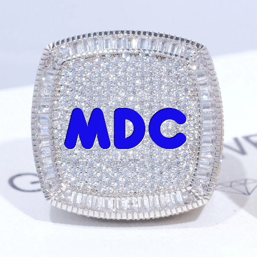 CUSTOM LETTER 3D ICED RING