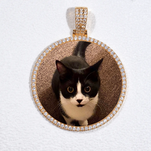 MEDIUM 3D CIRCLE CUSTOM PICTURE PENDANT