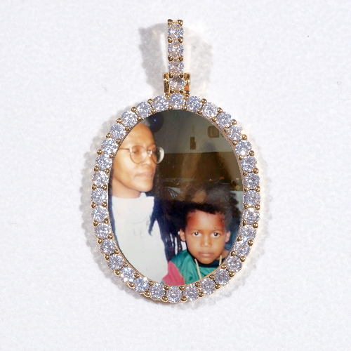 3D Oval Custom Picture Pendant