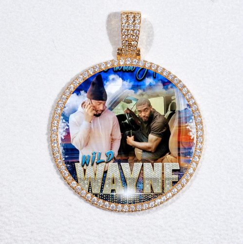 MEDIUM 3D CIRCLE CUSTOM PICTURE PENDANT