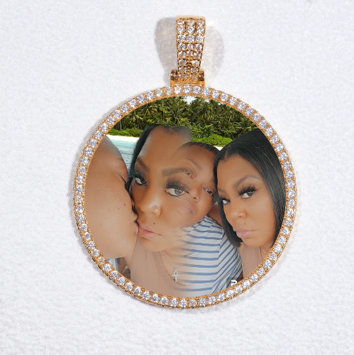 MEDIUM 3D CIRCLE CUSTOM PICTURE PENDANT