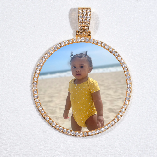 MEDIUM 3D CIRCLE CUSTOM PICTURE PENDANT