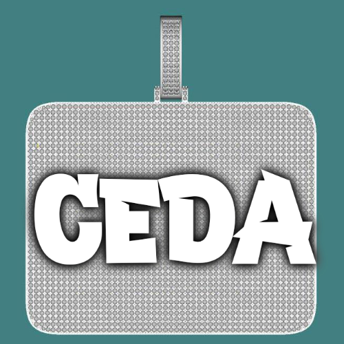 CUSTOM LETTER NECKLACE 3D BIG SQUARE