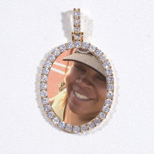3D Oval Custom Picture Pendant