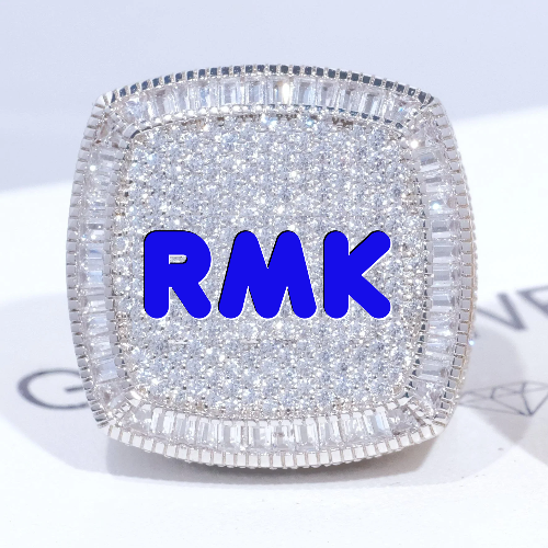 CUSTOM LETTER 3D ICED RING