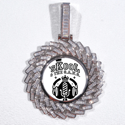 Large 3D Baguette Custom Picture Pendant