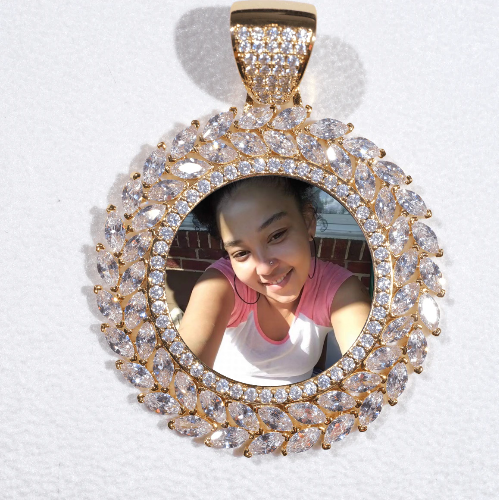 Large 3D Wheat Ear Custom Picture Pendant