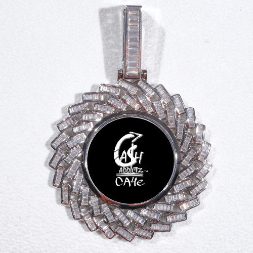 Large 3D Baguette Custom Picture Pendant