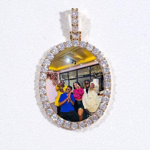 3D Oval Custom Picture Pendant
