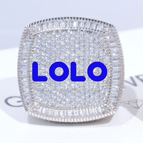 CUSTOM LETTER 3D ICED RING