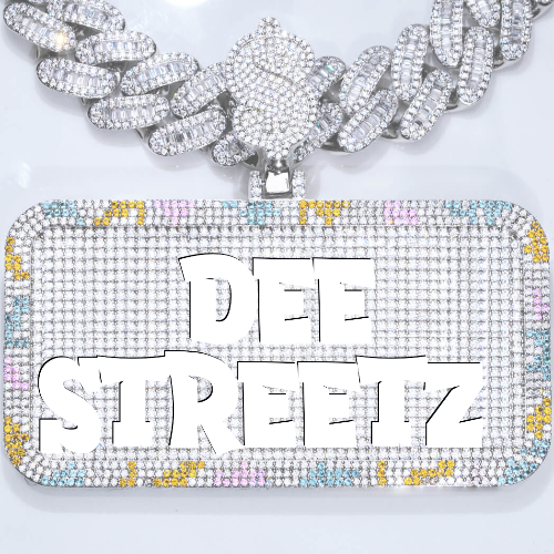 CUSTOM LETTER NECKLACE 3D COLORFUL SQUARE