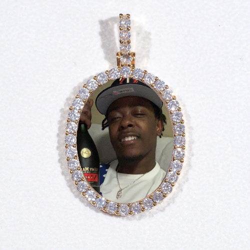3D Oval Custom Picture Pendant