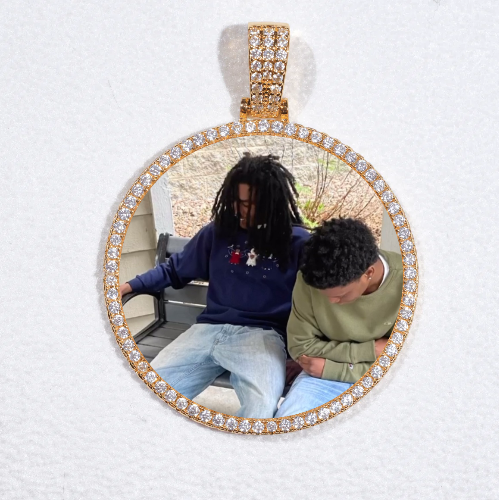 MEDIUM 3D CIRCLE CUSTOM PICTURE PENDANT
