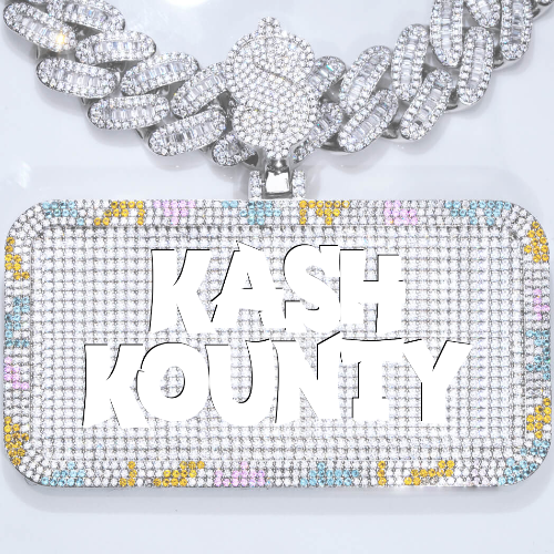 CUSTOM LETTER NECKLACE 3D COLORFUL SQUARE