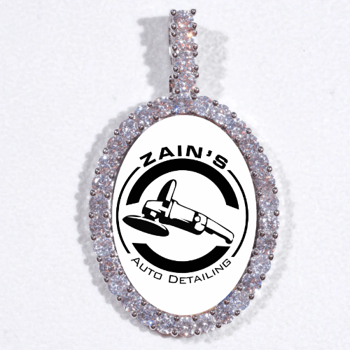 Large 3D Oval Custom Picture Pendant