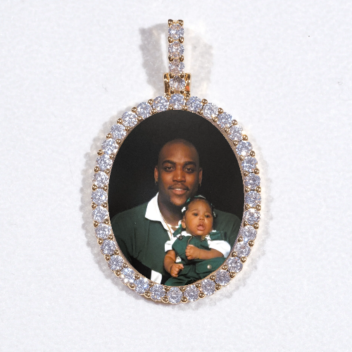 3D Oval Custom Picture Pendant