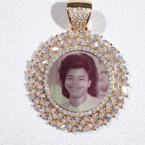 Large 3D Wheat Ear Custom Picture Pendant