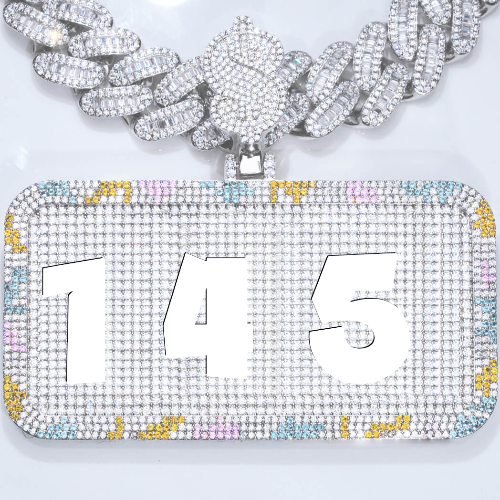 CUSTOM LETTER NECKLACE 3D COLORFUL SQUARE