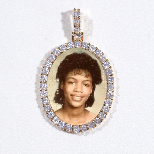 3D Oval Custom Picture Pendant