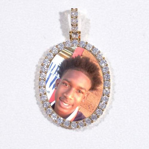 3D Oval Custom Picture Pendant