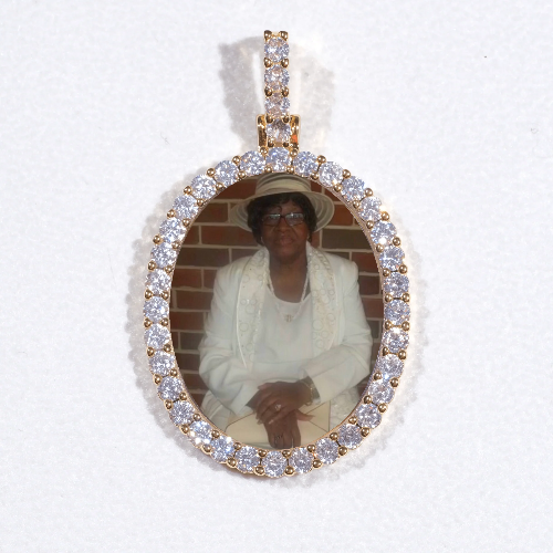 3D Oval Custom Picture Pendant