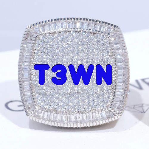 CUSTOM LETTER 3D ICED RING