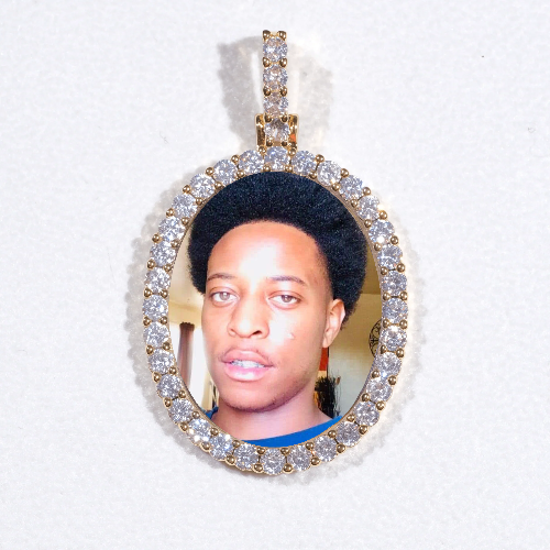 3D Oval Custom Picture Pendant