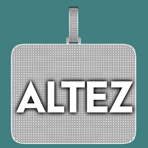 CUSTOM LETTER NECKLACE 3D BIG SQUARE