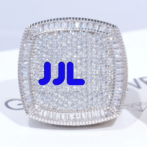 CUSTOM LETTER 3D ICED RING