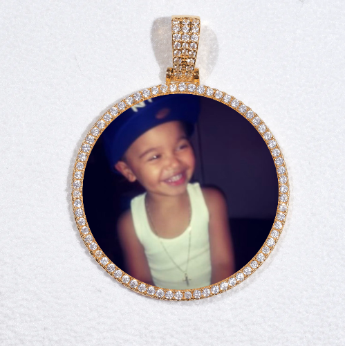MEDIUM 3D CIRCLE CUSTOM PICTURE PENDANT