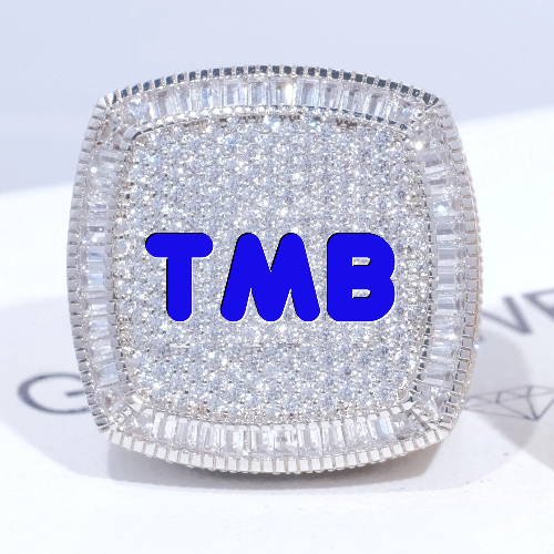 CUSTOM LETTER 3D ICED RING