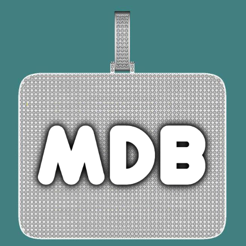 CUSTOM LETTER NECKLACE 3D BIG SQUARE