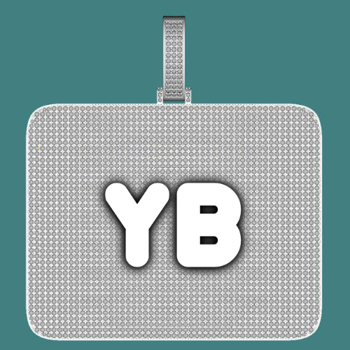 CUSTOM LETTER NECKLACE 3D BIG SQUARE