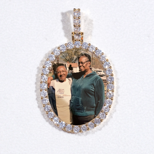 3D Oval Custom Picture Pendant