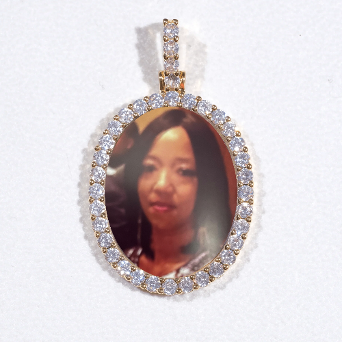 3D Oval Custom Picture Pendant