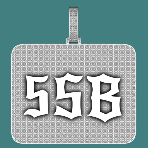 CUSTOM LETTER NECKLACE 3D BIG SQUARE