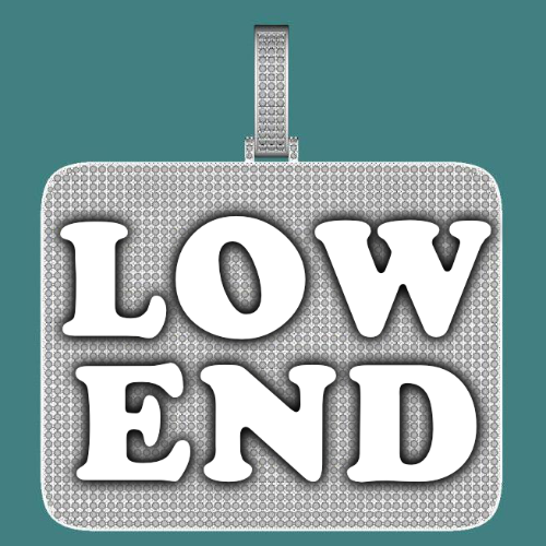 CUSTOM LETTER NECKLACE 3D BIG SQUARE