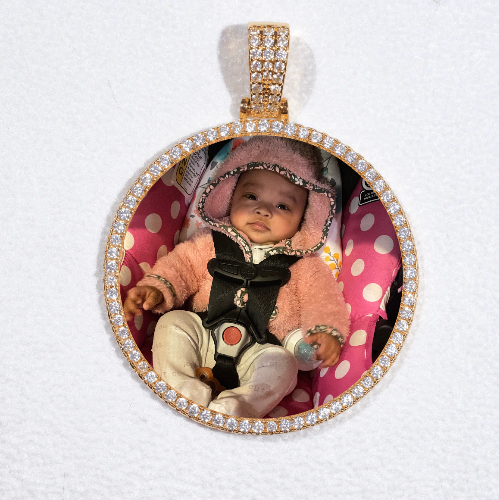 MEDIUM 3D CIRCLE CUSTOM PICTURE PENDANT
