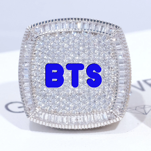 CUSTOM LETTER 3D ICED RING