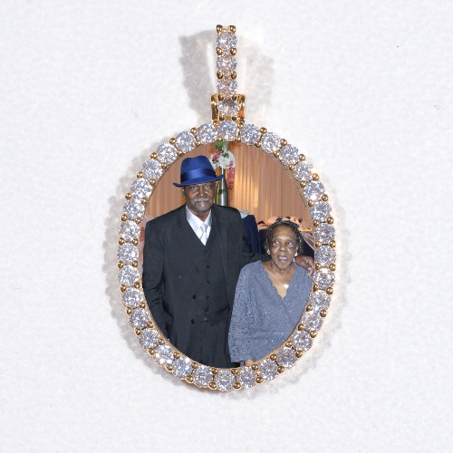 3D Oval Custom Picture Pendant
