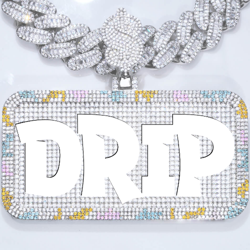 CUSTOM LETTER NECKLACE 3D COLORFUL SQUARE